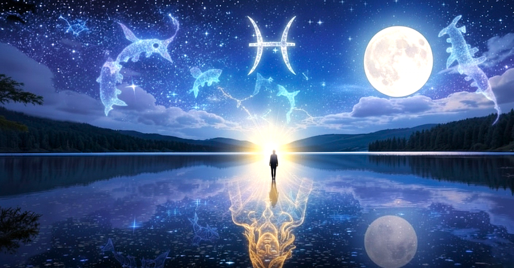 A_serene_lake_at_night