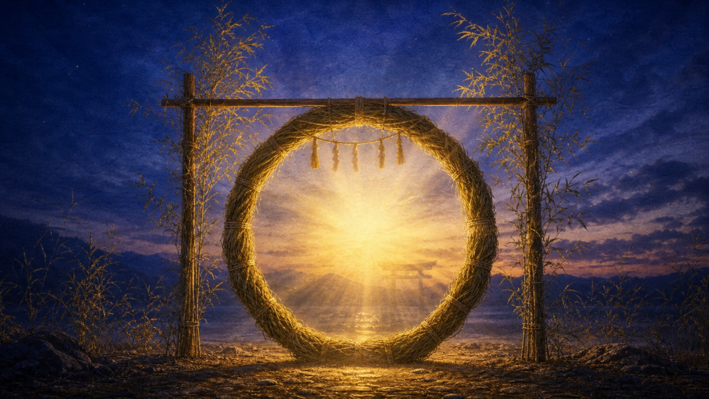 A_mystical_Japanese_chinowa_sacred_grass_ring_gl-1782383334548